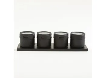 Set X 4 Especieros De Acero Imantados 29 X 8 X 6 Cm