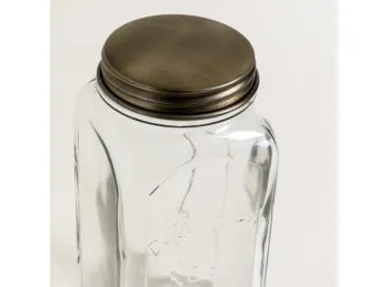 Frasco Cuadrado De Vidrio 1,5L