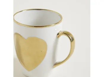 Mug Gold Heart 360 Ml