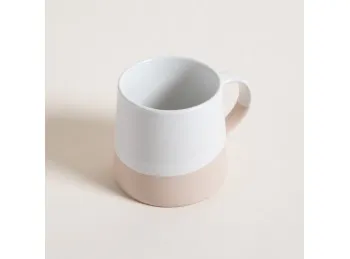 Mug Conico Hueso Y Beige 513 Ml