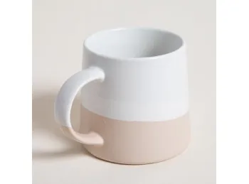 Mug Conico Hueso Y Beige 513 Ml