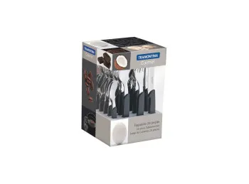 Carmel Juego De Cubiertos 24 Pz. Negro