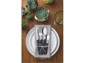 Carmel Juego De Cubiertos 24 Pz. Negro