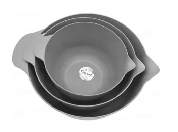 Bowl Gris Batidor Con Pico 3L