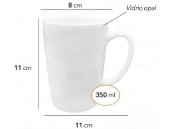 Jarro Mug De Vidrio 350Ml