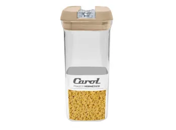 Frasco Con Tapa Beige Hermetica 1,40L