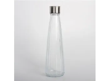Botella De Vidrio Con Tapa De Acero 750ML