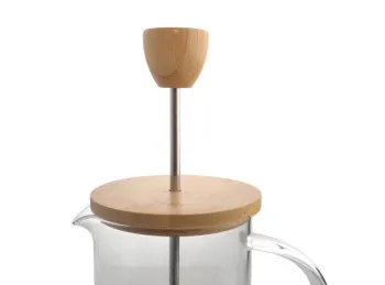 Cafetera Embolo Tapa Bambu Base De Corcho 800 ml