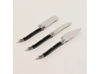 Set x3 cuchillos Queso Praga Negro
