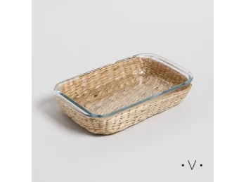 Fuente Rectangular de Borosilicato 29,5x17,5 cm
