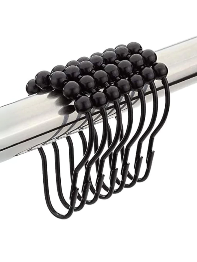 Ganchos para Cortina de Baño Roller Negro