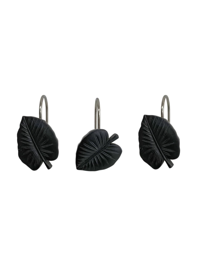 Ganchos de Baño Big Leaft Negro