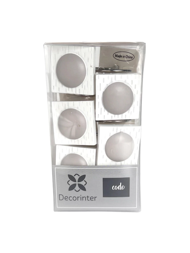 Ganchos de Baño Astra Blanco y Gris