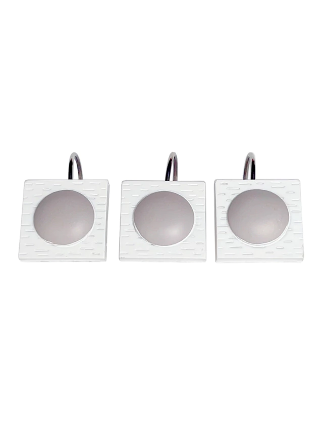 Ganchos de Baño Astra Blanco y Gris