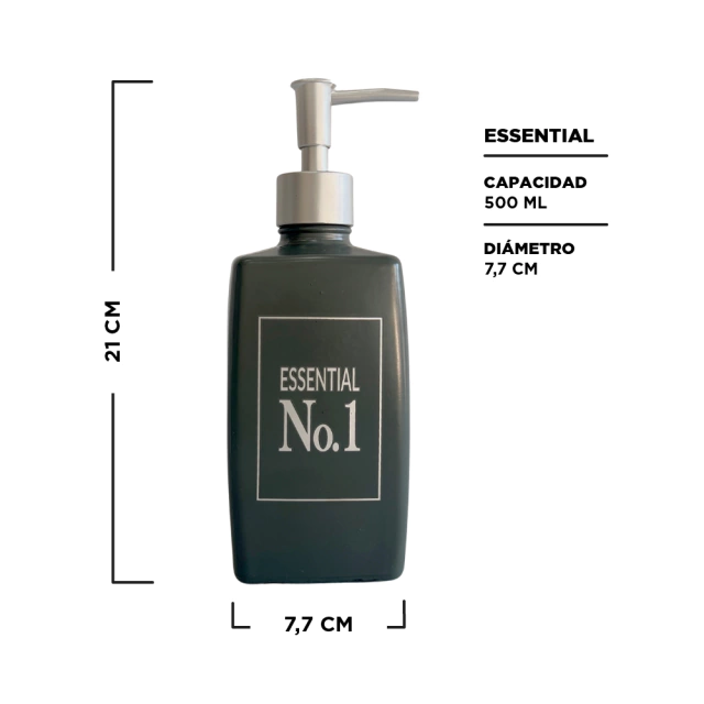 Dispenser de Jabón Liquido Essential Gris