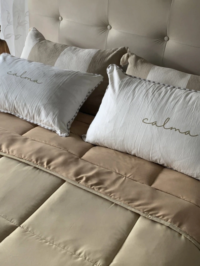 Acolchado Beige y Natural 260x280