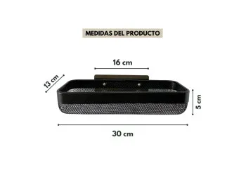 Organizador Recto Simple Negro
